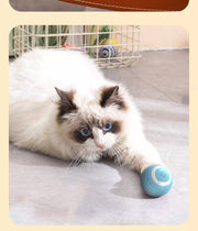 TUXTOOX Automatic Smart Moving Cat Ball Toy, USB Rechargeable Motion Activated Interactive Cat Toy with Fluttering Tail & Bird Chirping Sound, 3 Speed Modes Durable Self-Play Hunting Toy for Indoor Cats