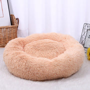 Dog Pet Bed Kennel Round Cat Winter Warm Dog House Sleeping Bag Long Plush Super Soft Pet Bed Puppy Cushion Mat
