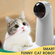 Smart Interactive Cat Toys Handheld Electronic Accessories USB Charging Automatic Funny Cat Robot with LED Laser