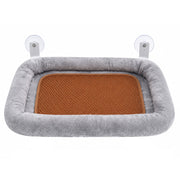 TUXTOOX Foldable Cat Window Hammock, Thickened Plush Cat Window Perch Bed with Powerful Strong Suction Cups, Stable Metal Frame Space-Saving Elevated Sunbathing Cat Lounger for Indoor Cats
