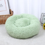 Dog Pet Bed Kennel Round Cat Winter Warm Dog House Sleeping Bag Long Plush Super Soft Pet Bed Puppy Cushion Mat