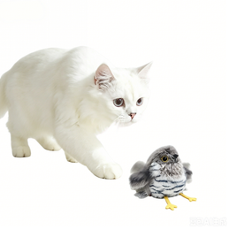 TUXTOOX Motion Activated Chirping Bird Cat Toy, Realistic Flapping Wings Interactive Hunting Toy with Refillable Catnip, USB Rechargeable Washable Plush Stress Relief Exercise Toy for Indoor Cats