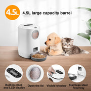 Smart Feeder Bowl for Dogs Cat Pet Feeder Device Intelligent Timing and Quantitative Feeding Machine 4.5L