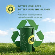 TUXTOOX Eco Plant-Based Biodegradable Dog Poop Bags | Lavender Scent Leakproof