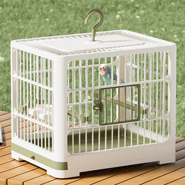 Portable Travel Bird Cage – Hanging Small Parrot Cage with Easy Clean Tray for  Lovebirds Budgies Parakeets