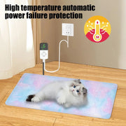 Cat Heating Pad Waterproof Pet Heating Pad for Cats Dog Indoor 9 Adjustable Temperature Dog Warming Bed Mat with Timer Indoor Heated Pet Bed with Chew Resistant Cord