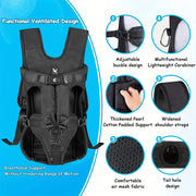 Hands-Free Pet Front Carrier Backpack – Breathable Adjustable Dog & Cat Carrier for Travel & Daily Use