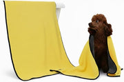 TUXTOOX Quick Dry Pet Towel for Dogs & Cats - Super Absorbent, Ultra Soft & Gentle, Durable Bath & Grooming Towel for Fast Drying & Comfort 39.4 * 19.7 Inch