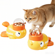 TUXTOOX Duck-Shaped Interactive Pet Treat Dispenser Puzzle Toy, Slow Feeder Anti-Bloat IQ Enrichment Toy, Durable Food-Grade Interactive Energy Burning Play Toy for Indoor Dogs and Cats