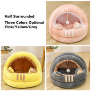Warm Cozy Cat Bed Pet Basket Kitten Lounger Cushion Cat House Soft Comfortable Dog Mat Bed Washable Cats Tunnel