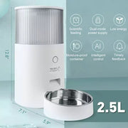Intelligent Pet Feeder for Cats Fixed Time and Quantitative Dat Food Automatic Feeding Machine for Dog Food APP Control Smart Feeder Stainless Steel Bowl