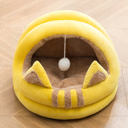 Warm Cozy Cat Bed Pet Basket Kitten Lounger Cushion Cat House Soft Comfortable Dog Mat Bed Washable Cats Tunnel