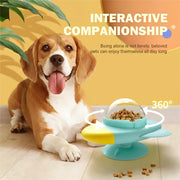 TUXTOOX Interactive Rocket Spinning Puzzle Treat Dispenserâ€?Mental Stimulation Slow Feeder Pet Toy for Dog Cat Self Play