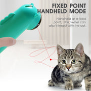 Smart Interactive Cat Toys Handheld Electronic Accessories USB Charging Automatic Funny Cat Robot with LED Laser
