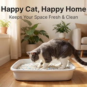 TUXTOOX Cat Litter, Plant-Based Eco-Friendly Tofu Litter, Fast Clumping, Low Dust, Superior Odor Control with Baking Soda, Non-Stick and Flushable 2.5KG