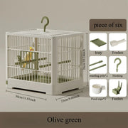 Portable Travel Bird Cage â€?Hanging Small Parrot Cage with Easy Clean Tray for  Lovebirds Budgies Parakeets