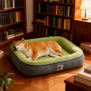 Dog Bed Washable Fleece & Anti Slip Bottom Pet Cat Bed with Removable Cover Comfort Pet Bed Sofa with Soft Plush Warm Nest Beds