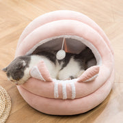 Warm Cozy Cat Bed Pet Basket Kitten Lounger Cushion Cat House Soft Comfortable Dog Mat Bed Washable Cats Tunnel