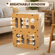 Corrugated Cat Scratcher Wood Cat Bed Feeling Cool Cat Grinding Toys Thicked Cat Scratcher Cargboard  Wear-resistant Cat Nest Climbing Frame for Indoor Cats Playing Resting Exercising