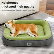 Dog Bed Washable Fleece & Anti Slip Bottom Pet Cat Bed with Removable Cover Comfort Pet Bed Sofa with Soft Plush Warm Nest Beds