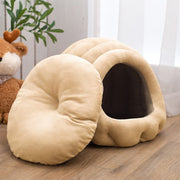 Thickened Plush Large Winter Warm Pet Bed for Cats & Small Dogs, Secure Enclosed Design for Indoor/Outdoor Use, Plush Cat House