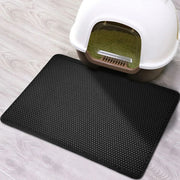 Double Layer Honeycomb Cat Litter Mat – Waterproof Litter Trapping Mat Traps Litter & Easy to Clean, No More Messy Floors!