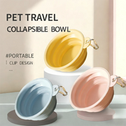 TUXTOOX Collapsible Dog & Cat Bowl - Portable Silicone Outdoor Pet Feeding Bowl | BPA-Free Travel Bowl for Hiking Camping
