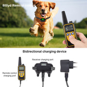 800m Electric Dog Training Collar Pet Remote Control Waterproof Rechargeable with LCD Display for All Size Shock Vibration Sound