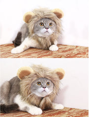 Lion Wig Costume Cats Accessories Cute Funny Small and Medium Sized Pet Dog Cat Accessories Lion Mane for Cat Pet Decor
