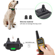 800m Electric Dog Training Collar Pet Remote Control Waterproof Rechargeable with LCD Display for All Size Shock Vibration Sound