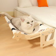 No-Drill Cat Window Perch 20kg Capacity Cats Bed Balcon Hammocks, for window sunbathing, bedside, cabinet, or sofa