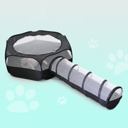 Breathable Cat Playpen & Tunnel Set –Interactive Cat Playpen Collapsible Pet Play Tent for Indoor/Outdoor Use
