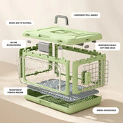 Collapsible Pet Carrier with Urine-Proof Pad Ventilated & Hygienic for Philippine Small Dogs & Cats Travel with Confidence