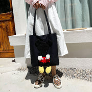 Cute Cartoon Shaped Pet Canvas Shoulder Carrying Bag for Small Dogs and Cats