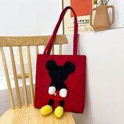 Cute Cartoon Shaped Pet Canvas Shoulder Carrying Bag for Small Dogs and Cats