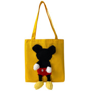 Cute Cartoon Shaped Pet Canvas Shoulder Carrying Bag for Small Dogs and Cats