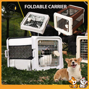 FoldablePlastic Dog Carrier Small and Medium Dogs Cats Pet Outgoing Box Portable and Breathable Oxford Cloth Wear-resistant Dog Bag