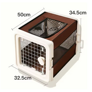 FoldablePlastic Dog Carrier Small and Medium Dogs Cats Pet Outgoing Box Portable and Breathable Oxford Cloth Wear-resistant Dog Bag
