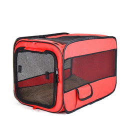 Dog Car Cage Carrier Cat Kennel Outing Carrying Bag Pet Luggage Oxford Cloth Car Travel Cage Cat and Dog Cage Folding Box for Small Medium Large Dogs