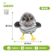 TUXTOOX Motion Activated Chirping Bird Cat Toy, Realistic Flapping Wings Interactive Hunting Toy with Refillable Catnip, USB Rechargeable Washable Plush Stress Relief Exercise Toy for Indoor Cats