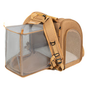 TUXTOOX Expandable Breathable Pet Backpack | Airline Friendly Travel Carrier for Cats & Small Dogs Within 8KG