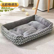 TUXTOOX Cozy Raised Edge Pet Bed, Soft Plush Bolster Sofa Bed for Cats & Small Medium Dogs, High Resilience Shape Retention Bed, Breathable & Moisture-Proof Non-Slip Bottom, Lightweight Portable Sleeping Cushion