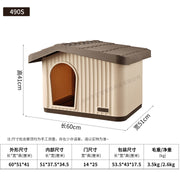 TUXTOOX All-Weather Semi-Enclosed Outdoor Cat House, Waterproof UV Sunproof Feral Cat Shelter with Removable Warm Cushion, Stable Moisture-Proof Foldable Portable Seasonal Pet Nest for Backyard, Balcony & Porch