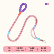 TUXTOOX Multi-Use Dog Leash, 150cm Shock-Absorbing Rope Lead with Soft Foam Handle, Anti-Pull Safety Lock Clip Pet Leash, Comfortable Durable Walking Training Rope for Small Medium Large Dogs