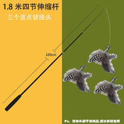 TUXTOOX 71 Inch Extra Long Telescopic Cat Wand Toy Set, Retractable Carbon Fiber Cat Teaser with Worm, Flower & Feather Replacement Refills, Anti-Slip Ergonomic Handle Interactive Bonding Exercise Toy for Indoor Cats