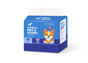 TUXTOOX 10PCS Disposable Pet Diapers, Super Absorbent Leak-Proof Dog and Cat Diapers, Soft Breathable Adjustable Fastener Nappies, Puppy Training Incontinence Heat Cycle Care Diapers for Female Male Pets
