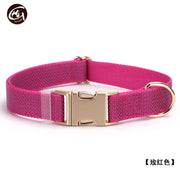 TUXTOOX Reflective Nylon Dog Collar Adjustable Quick Release Safety Pet Collar