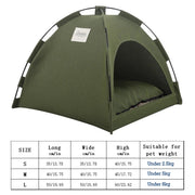 Cat Dog Bed Indoor/Outdoor Pet Tent Bed â€?Waterproof Portable Cat & Dog Tent for Cats & Small Dogs Breathable Waterproof Tent with Removable Cushion