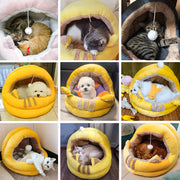 Warm Cozy Cat Bed Pet Basket Kitten Lounger Cushion Cat House Soft Comfortable Dog Mat Bed Washable Cats Tunnel