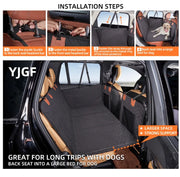 Dog Car Seat Cover Heavy Durable Dog Seat Cover for Back Seat Waterproof Scratch Proof Nonslip Dog Hammock for Car with Side Flap Pet Cat Seat Covers with SeatBelt for Cars Sedan SUV Trucks